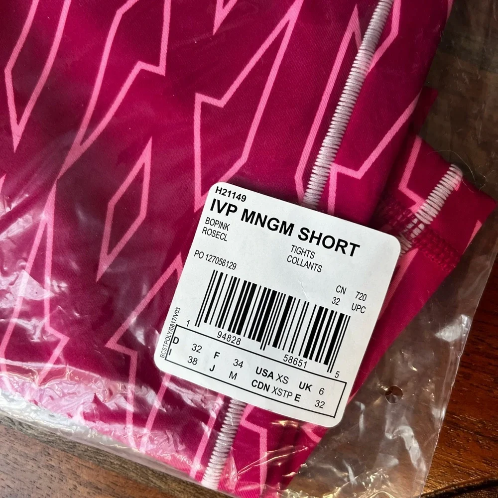 adidas Ivy Park Monogram Short Bold Pink Tights - Picture 5 of 8